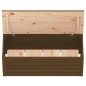 vidaXL Contenitore Portaoggetti Miele 89x36,5x33cm Legno Massello Pino