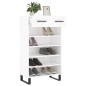 vidaXL Scarpiera Bianca 60x35x105 cm in Legno Multistrato