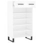 vidaXL Scarpiera Bianca 60x35x105 cm in Legno Multistrato