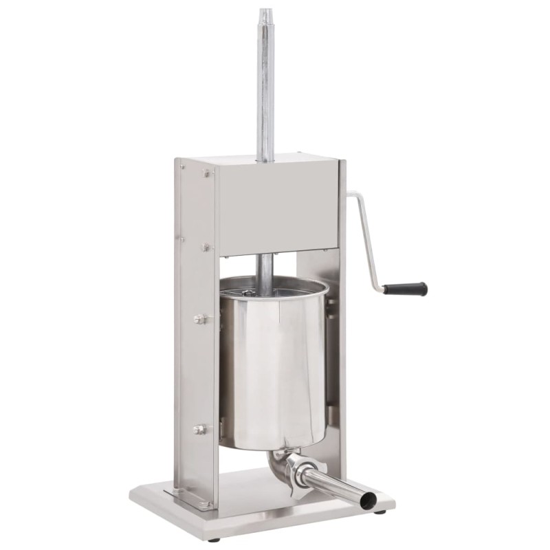 vidaXL Insaccatrice Manuale Argento 10 L in Acciaio Inossidabile vidaXL Insaccatrice Manuale Argento 10 L in Acciaio Inossidabile