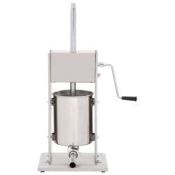vidaXL Insaccatrice Manuale Argento 10 L in Acciaio Inossidabile