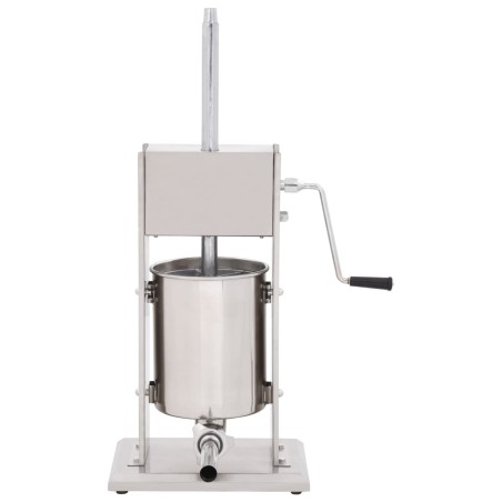 vidaXL Insaccatrice Manuale Argento 10 L in Acciaio Inossidabile