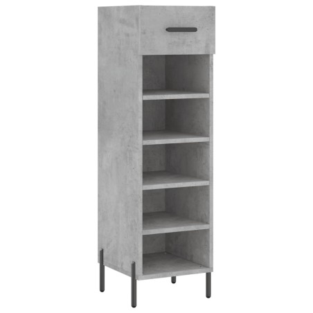 vidaXL Scarpiera Grigio Cemento 30x35x105 cm in Legno Multistrato