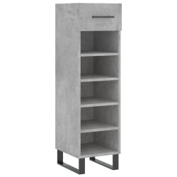 vidaXL Scarpiera Grigio Cemento 30x35x105 cm in Legno Multistrato