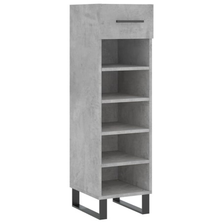 vidaXL Scarpiera Grigio Cemento 30x35x105 cm in Legno Multistrato
