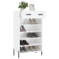 vidaXL Scarpiera Bianco Lucido 60x35x105 cm in Legno Multistrato