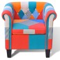 vidaXL Poltrona con Design Patchwork in Tessuto vidaXL Poltrona con Design Patchwork in Tessuto