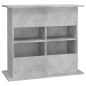vidaXL Supporto Acquario 81x36x73 cm Legno Multistrato Grigio Cemento