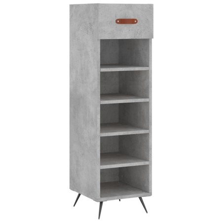 vidaXL Scarpiera Grigio Cemento 30x35x105 cm in Legno Multistrato