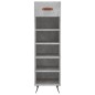 vidaXL Scarpiera Grigio Cemento 30x35x105 cm in Legno Multistrato vidaXL Scarpiera Grigio Cemento 30x35x105 cm in Legno Multistrato