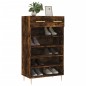 vidaXL Scarpiera Rovere Fumo 60x35x105 cm in Legno Multistrato