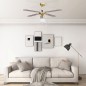 vidaXL Ventilatore da Soffitto con Luce 106 cm Marrone vidaXL Ventilatore da Soffitto con Luce 106 cm Marrone