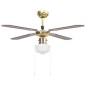 vidaXL Ventilatore da Soffitto con Luce 106 cm Marrone vidaXL Ventilatore da Soffitto con Luce 106 cm Marrone