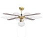 vidaXL Ventilatore da Soffitto con Luce 106 cm Marrone vidaXL Ventilatore da Soffitto con Luce 106 cm Marrone