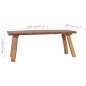 vidaXL Panchina da Giardino 120 cm in Legno Massello di Teak