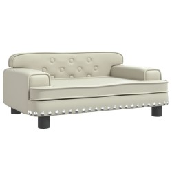 vidaXL Divano per Bambini Crema 70x45x30 cm in Similpelle