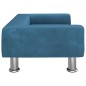 vidaXL Divano per Bambini Blu 70x45x26,5 cm in Velluto