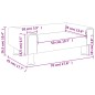 vidaXL Divano per Bambini Blu 70x45x26,5 cm in Velluto