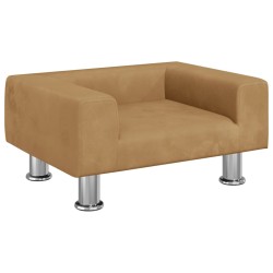 vidaXL Divano per Bambini Marrone 50x40x26,5 cm in Velluto