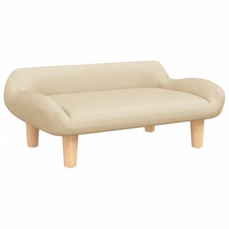 vidaXL Divano per Bambini Crema 70x40x24 cm in Tessuto
