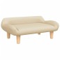 vidaXL Divano per Bambini Crema 70x40x24 cm in Tessuto