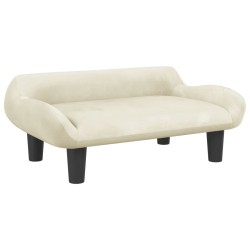 vidaXL Divano per Bambini Crema 70x40x24 cm in Velluto