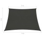 Vela Parasole 160 g/m² Antracite 3/4x3 m in HDPE Vela Parasole 160 g/m² Antracite 3/4x3 m in HDPE