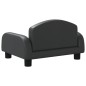 vidaXL Divano per Bambini Nero 50x40x30 cm in Similpelle