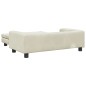 vidaXL Divano Bambini con Poggiapiedi Crema 100x50x30 cm in Velluto