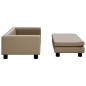 vidaXL Divano Bambini Poggiapiedi Cappuccino 100x50x30 cm Similpelle