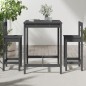 vidaXL Set Bar da Giardino 3 pz Grigio in Legno Massello di Pino vidaXL Set Bar da Giardino 3 pz Grigio in Legno Massello di Pino