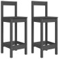 vidaXL Set Bar da Giardino 3 pz Grigio in Legno Massello di Pino vidaXL Set Bar da Giardino 3 pz Grigio in Legno Massello di Pino