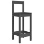 vidaXL Set Bar da Giardino 3 pz Grigio in Legno Massello di Pino vidaXL Set Bar da Giardino 3 pz Grigio in Legno Massello di Pino