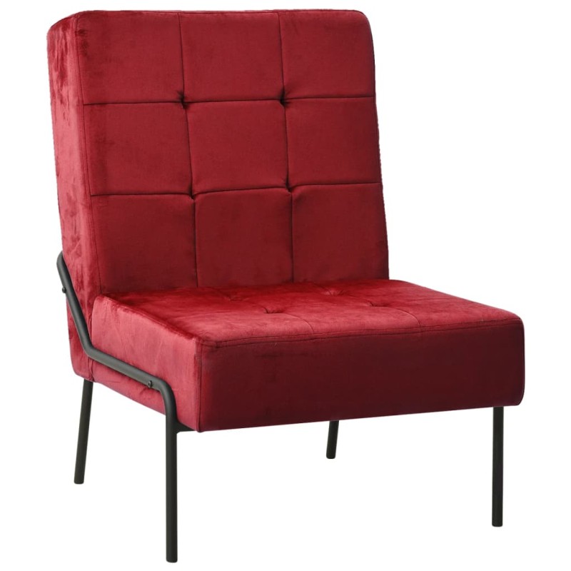 vidaXL Poltrona Relax 65x79x87 cm Rosso Vino in Velluto vidaXL Poltrona Relax 65x79x87 cm Rosso Vino in Velluto