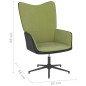 vidaXL Poltrona Relax Verde Chiaro in Velluto e PVC vidaXL Poltrona Relax Verde Chiaro in Velluto e PVC
