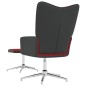 vidaXL Poltrona Relax con Poggiapiedi Rosso Vino in Velluto e PVC vidaXL Poltrona Relax con Poggiapiedi Rosso Vino in Velluto e PVC