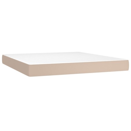 vidaXL Materasso a Molle Cappuccino 180x200x20 in Similpelle
