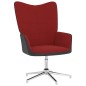 vidaXL Poltrona Relax con Poggiapiedi Rosso Vino in Velluto e PVC vidaXL Poltrona Relax con Poggiapiedi Rosso Vino in Velluto e PVC