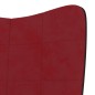 vidaXL Poltrona Relax con Poggiapiedi Rosso Vino in Velluto e PVC vidaXL Poltrona Relax con Poggiapiedi Rosso Vino in Velluto e PVC