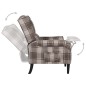 vidaXL Poltrona Reclinabile Beige in Tessuto vidaXL Poltrona Reclinabile Beige in Tessuto