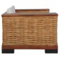 vidaXL Poltrona con Cuscini Marrone in Rattan Naturale vidaXL Poltrona con Cuscini Marrone in Rattan Naturale