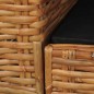 vidaXL Poltrona con Cuscini Marrone in Rattan Naturale vidaXL Poltrona con Cuscini Marrone in Rattan Naturale
