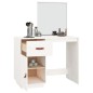 Toeletta Bianca 95x50x134 cm in Legno Massello di Pino Toeletta Bianca 95x50x134 cm in Legno Massello di Pino