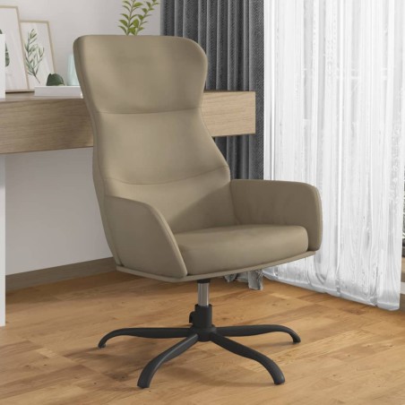 vidaXL Poltrona Relax Grigio Chiaro in Similpelle Scamosciata