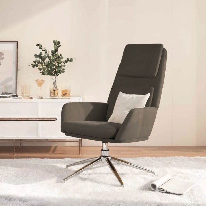 vidaXL Poltrona Relax Grigio Scuro in Similpelle Scamosciata vidaXL Poltrona Relax Grigio Scuro in Similpelle Scamosciata