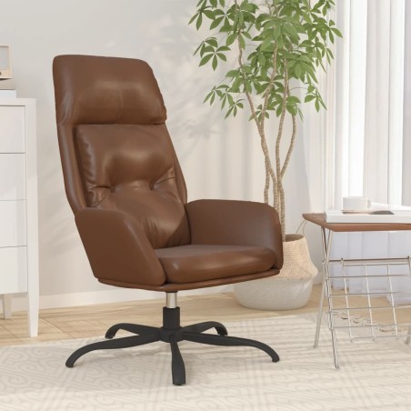 vidaXL Poltrona Rilassante Marrone in Similpelle