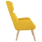 vidaXL Poltrona Relax Giallo Senape in Velluto vidaXL Poltrona Relax Giallo Senape in Velluto