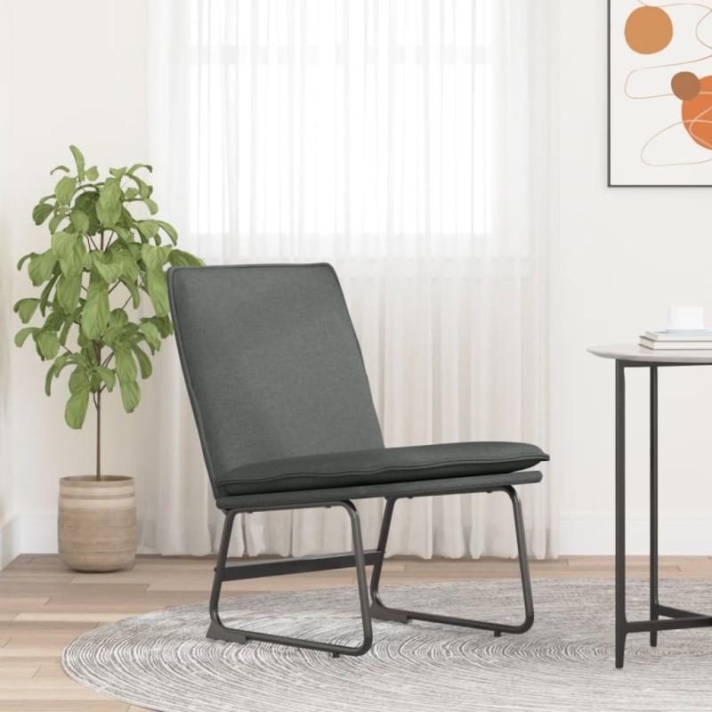 vidaXL Sedia Lounge Grigio Scuro 52x75x76 cm in Tessuto vidaXL Sedia Lounge Grigio Scuro 52x75x76 cm in Tessuto