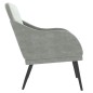 vidaXL Poltrona Grigio Chiaro 63x76x80 cm Velluto vidaXL Poltrona Grigio Chiaro 63x76x80 cm Velluto