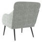 vidaXL Poltrona Grigio Chiaro 63x76x80 cm Velluto vidaXL Poltrona Grigio Chiaro 63x76x80 cm Velluto